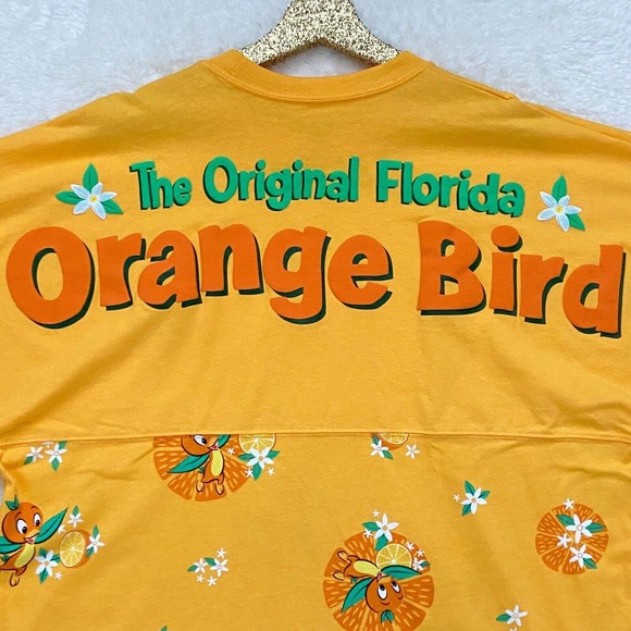 Disney Parks Spirit Jersey Original Orange Bird Flower Garden Festival Large New - Picture 5 of 11